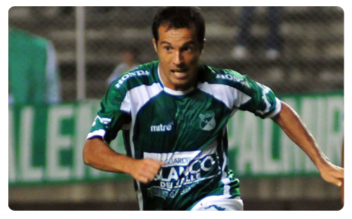 Gabriel Fernandez, l'un des buteur du Deportivo qui s'offre le Clásico vallecaucano Gabriel Fernandez